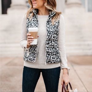 LOFT Leopard print puffer vest